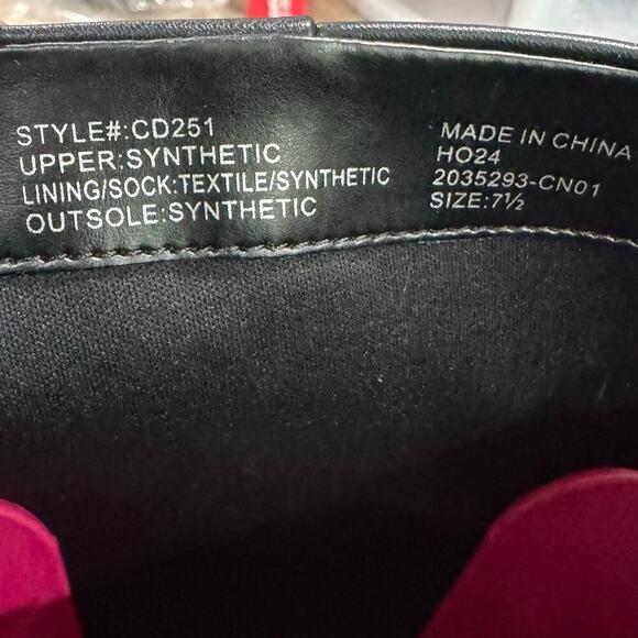 J. Crew Women's Faux Leather Snip-Toe Boots Knee High Black Size 7.5 NWOB - Picture 12 of 12